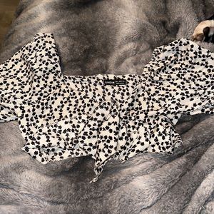 Crop top that ties in the front.